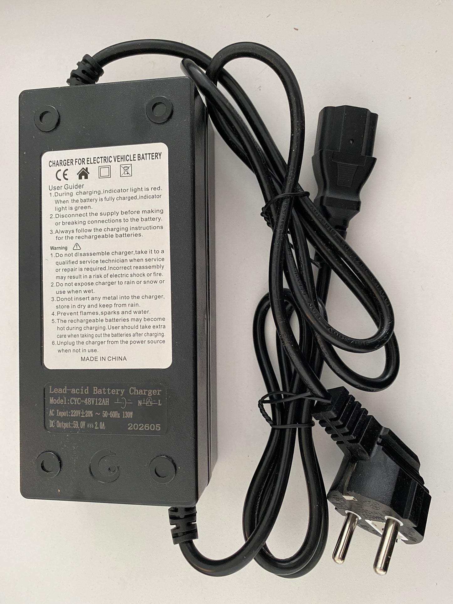 Punjač za  gel batterija 48v12ah
